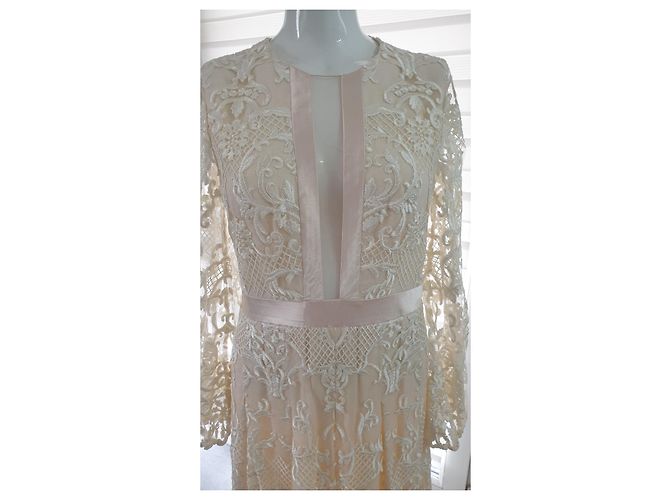 Autre Marque Couturissimo Spitzenkleid Creme - Ansicht 3