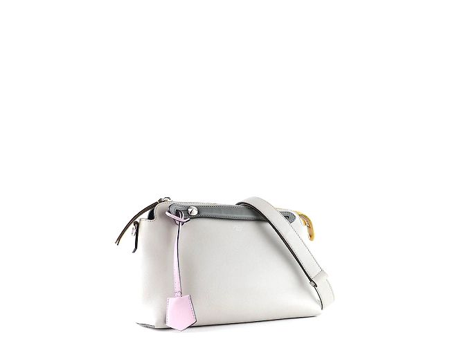 FENDI - Borsa a tracolla By The Way in pelle grigia Grigio - vista 2