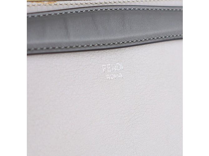 FENDI - Borsa a tracolla By The Way in pelle grigia Grigio - vista 5
