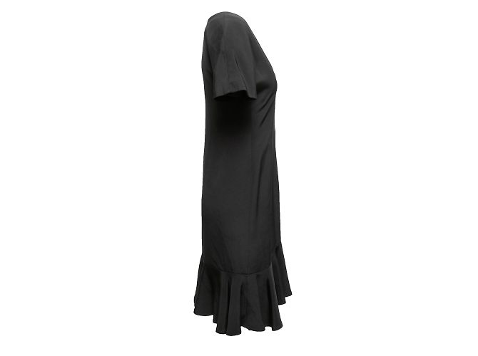 Schwarzes Oscar de la Renta Kurzarmkleid, Größe US M - Ansicht 2