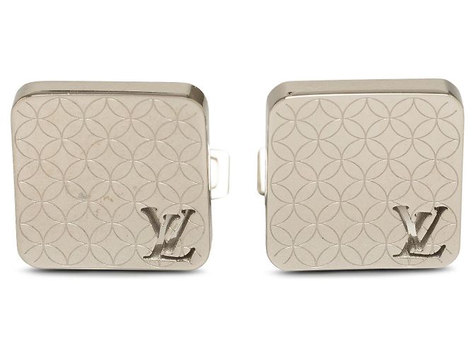 Gemelli Louis Vuitton in acciaio Champs Elysees in argento - vista 2