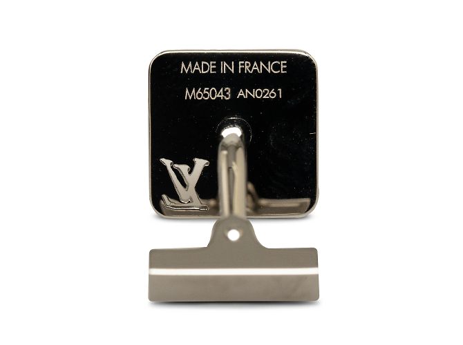 Gemelli Louis Vuitton in acciaio Champs Elysees in argento - vista 4