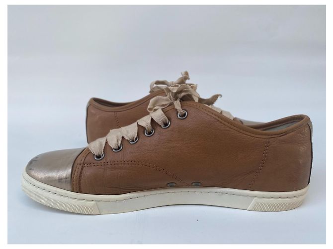 Sneaker da ginnastica Lanvin in pelle Marrone - vista 10