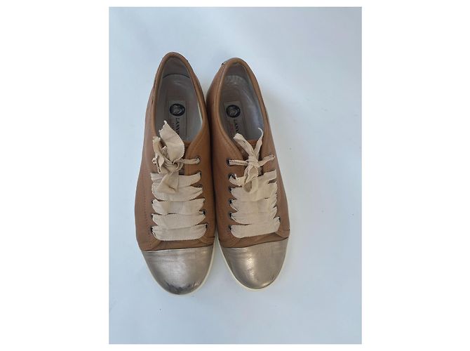 Sneaker da ginnastica Lanvin in pelle Marrone - vista 11