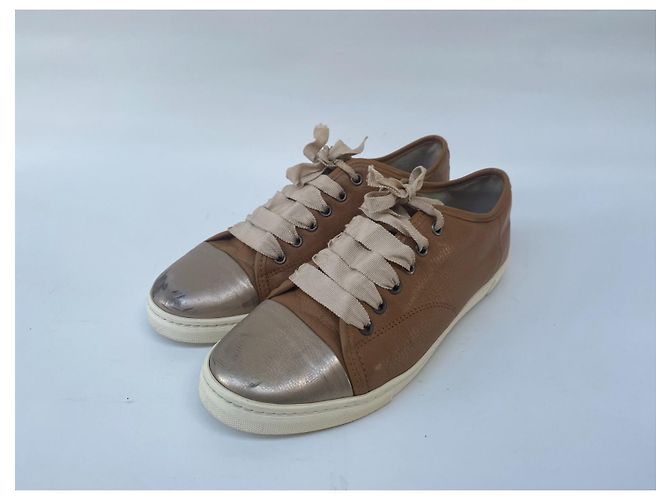 Sneaker da ginnastica Lanvin in pelle Marrone - vista 12