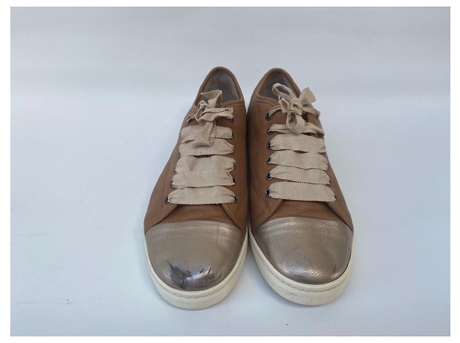 Sneaker da ginnastica Lanvin in pelle Marrone - vista 3