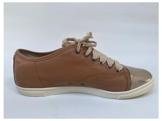 Sneaker da ginnastica Lanvin in pelle Marrone - vista 9