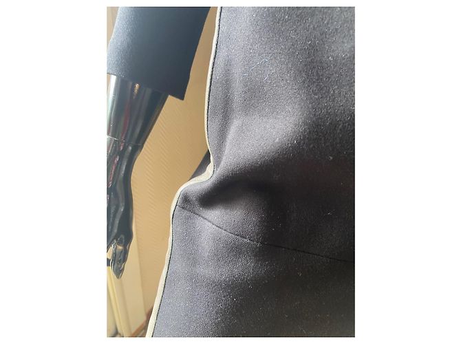 Abito nero Sandro con inserti in pelle - vista 8
