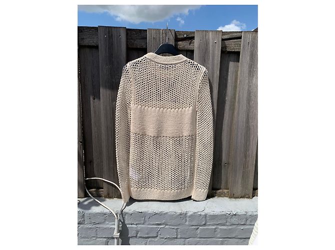 Top de seda Mulberry Crema Crudo - vista 2