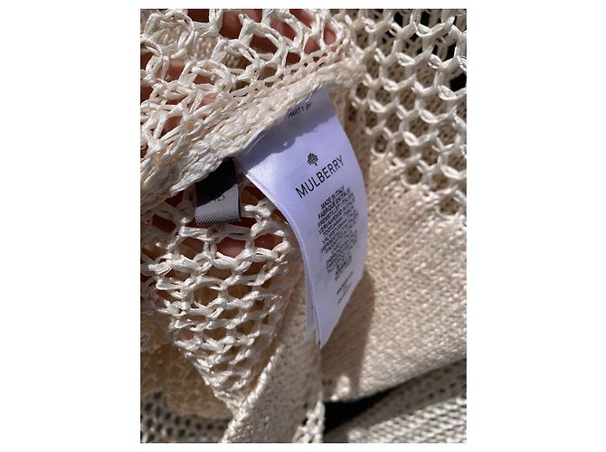 Top de seda Mulberry Crema Crudo - vista 4