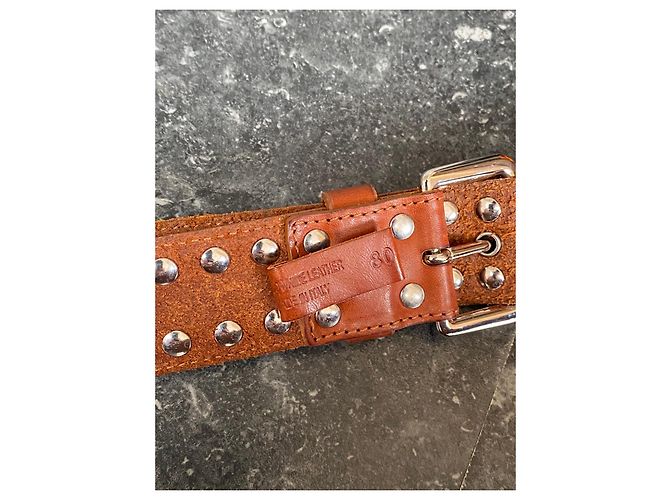 Cinturón Lanvin de cuero marrón claro - vista 5