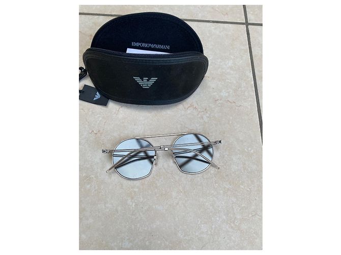 Occhiali da sole Armani Metallo Argento - vista 3
