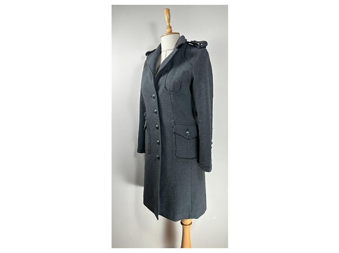 Abrigo Pinko Gris de Mezcla de Lana - vista 3