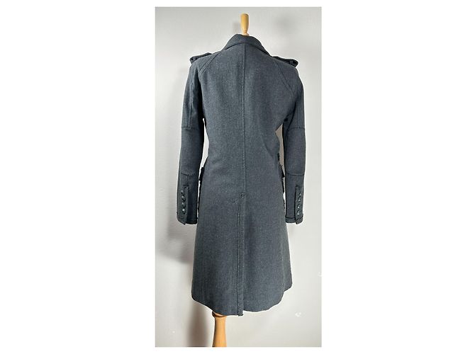 Abrigo Pinko Gris de Mezcla de Lana - vista 7