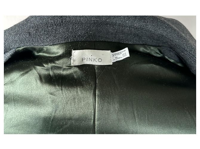Abrigo Pinko Gris de Mezcla de Lana - vista 9