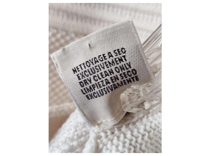 Jersey Hermès Malha Blanco Seda Algodón Lana - vista 4