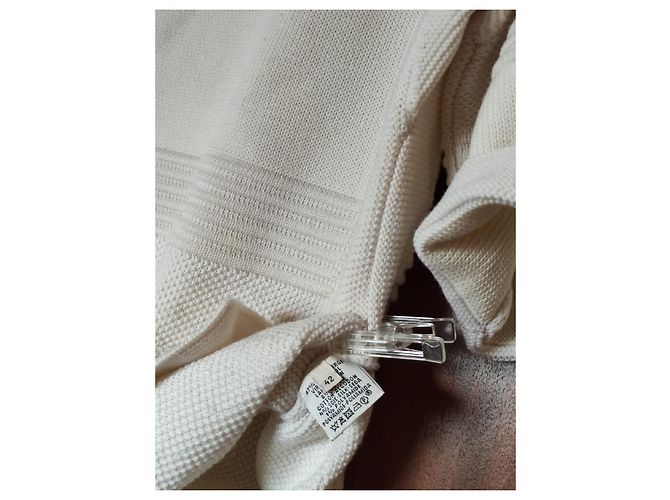 Jersey Hermès Malha Blanco Seda Algodón Lana - vista 6
