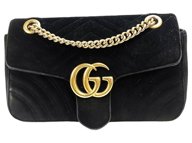 Gucci GG Marmont Piccolo Velluto Nero - vista 5