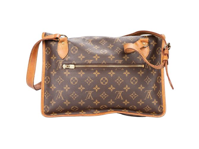 Borsa a tracolla Louis Vuitton in tela monogramma Sac Gibeciere GM Marrone - vista 4