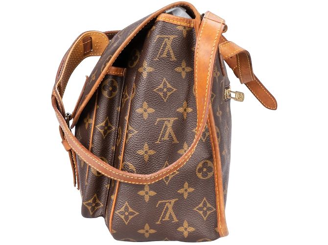 Borsa a tracolla Louis Vuitton in tela monogramma Sac Gibeciere GM Marrone - vista 5