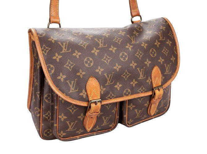 Borsa a tracolla Louis Vuitton in tela monogramma Sac Gibeciere GM Marrone - vista 8