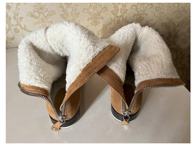 Chanel Ankle Boots Camel Leather - view 12