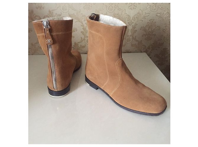 Chanel Ankle Boots Camel Leather - view 2
