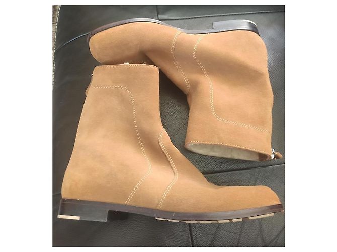 Chanel Ankle Boots Camel Leather - view 5