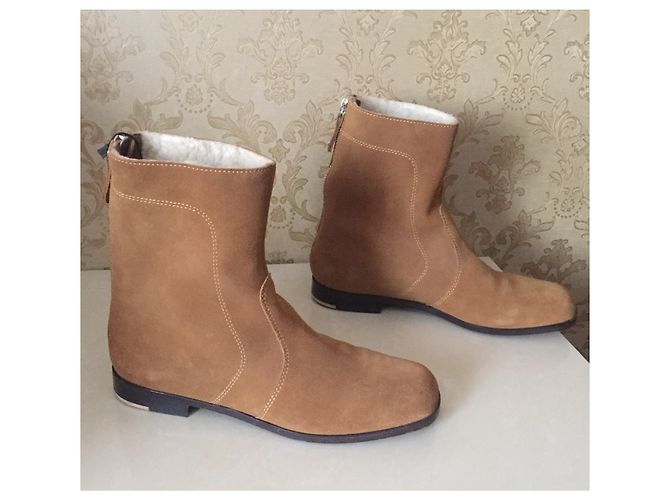 Chanel Ankle Boots Camel Leather - view 7