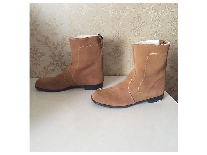 Chanel Ankle Boots Camel Leather - view 8