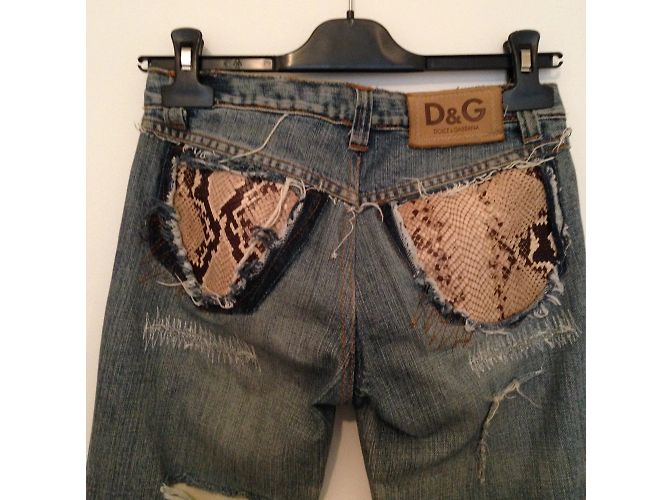 DOLCE & GABBANA Jeans T.US 24 Algodón Azul - vista 4