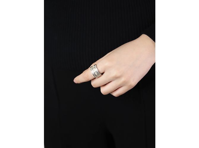 Tiffany & Co Silberner Ring mit römischen Ziffern - Ansicht 2