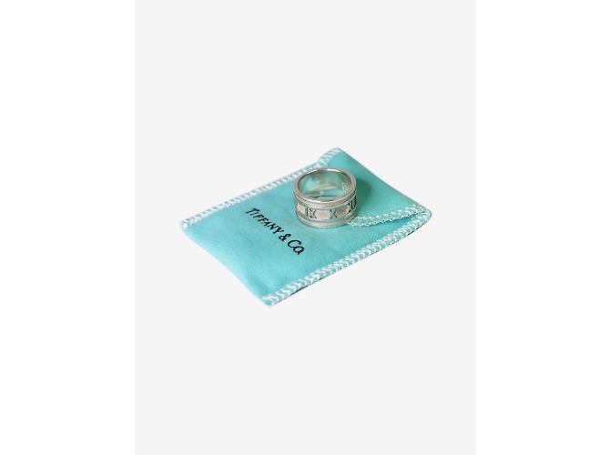 Tiffany & Co Silberner Ring mit römischen Ziffern - Ansicht 3