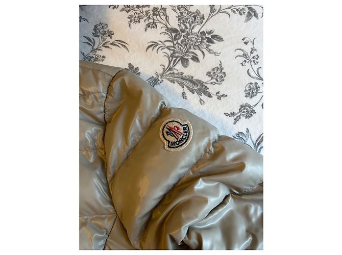 Jaqueta Moncler acolchoada com pele bege - vista 2