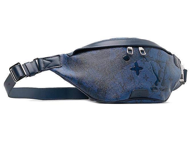 Bumbag Marsupio Louis Vuitton Aquagarden Discovery con monogramma blu - vista 2