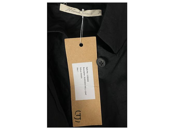 Autre Marque Abrigo negro con cuello mao Aleksandr Manamis - vista 5