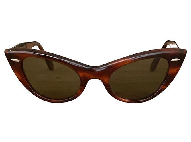 Ray-Ban Gafas de sol Ray Ban fabricadas en EE. UU. 60/70cuerno Castaño Caramelo - vista 2
