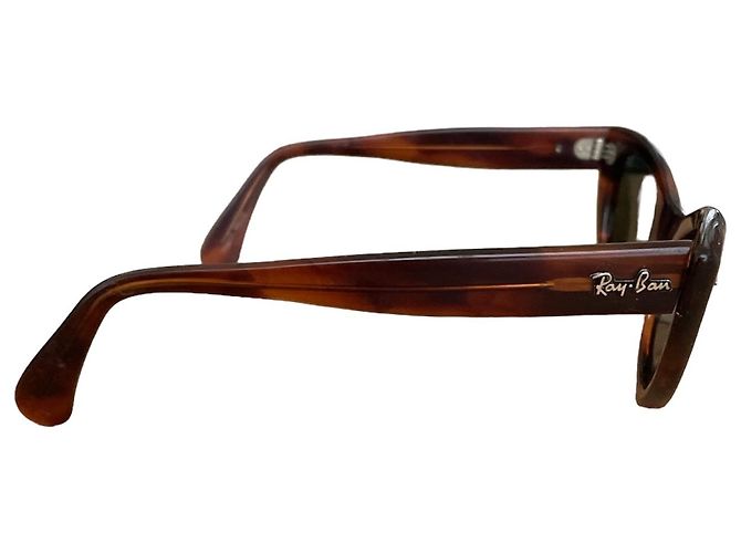 Ray-Ban Gafas de sol Ray Ban fabricadas en EE. UU. 60/70cuerno Castaño Caramelo - vista 5