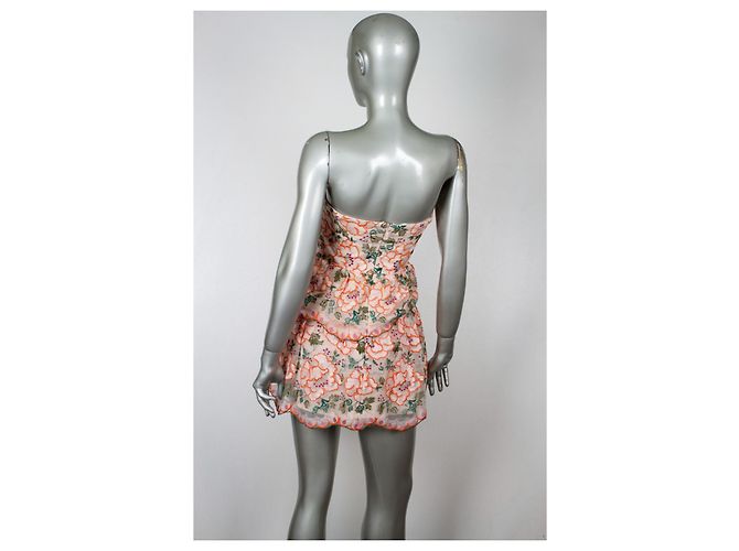 Bcbg Max Azria Giuliana Besticktes Trägerloses Kleid Rosa Pink - Ansicht 3