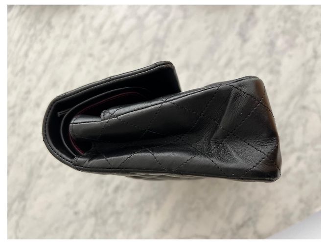 Borsa a mano Chanel Timeless in pelle di agnello nera Nero - vista 11
