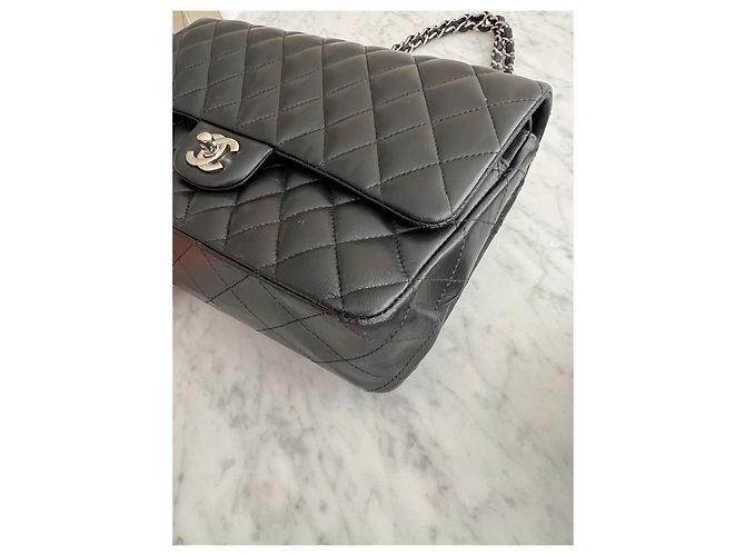 Borsa a mano Chanel Timeless in pelle di agnello nera Nero - vista 14
