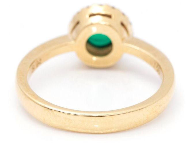 Autre Marque Anello d'oro, Brillante e Smeraldo Verde - vista 2
