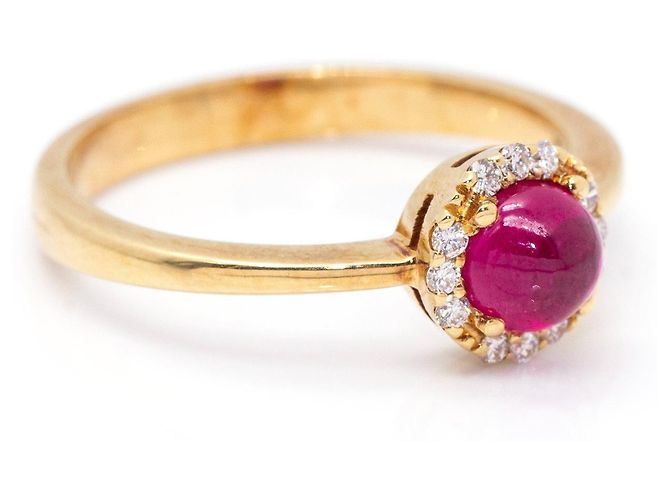 Autre Marque Anello d'oro, Brillanti e Rubi Rosso - vista 2