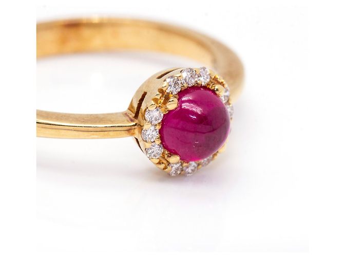 Autre Marque Anello d'oro, Brillanti e Rubi Rosso - vista 4
