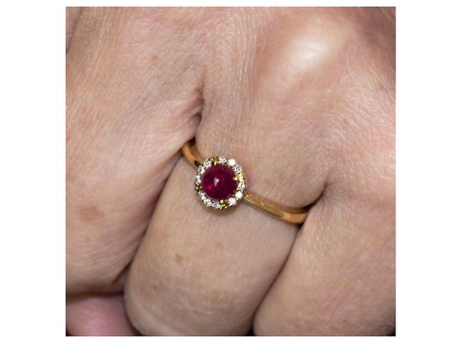 Autre Marque Anello d'oro, Brillanti e Rubi Rosso - vista 5