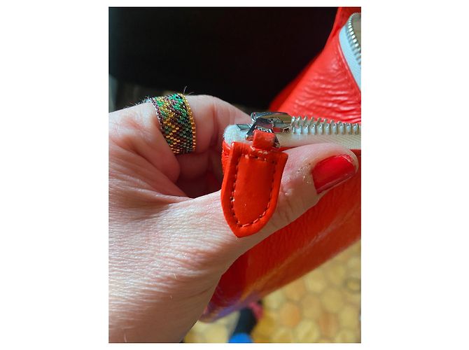 Borsa a mano Courreges in vinile rosso - vista 7