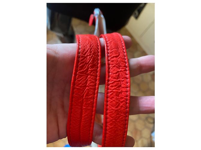 Borsa a mano Courreges in vinile rosso - vista 8