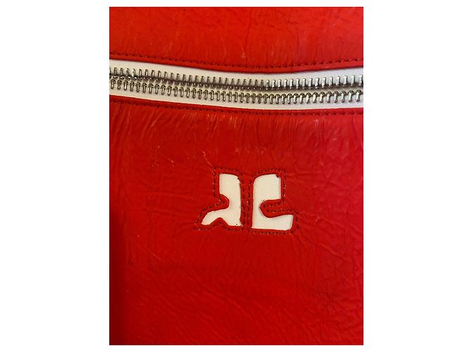 Borsa a mano Courreges in vinile rosso - vista 9