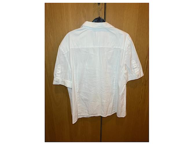 Camisa de algodón blanca Prada Blanco - vista 3