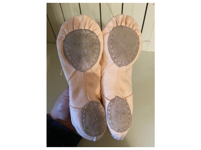 Pantofole da danza Repetto in cotone rosa per bambina - vista 3